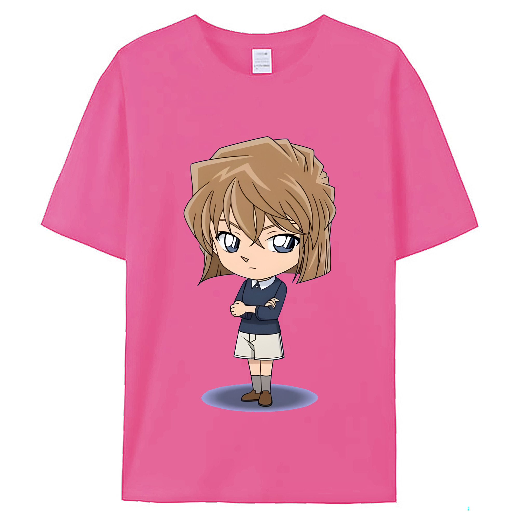 （画像用） 名探偵コナン 灰原 哀 はいばら あい Detective Conan Anita Hailey、Vi Graythorn Haibara Ai レディースカジュアルプリントTシャツ（綿100％）